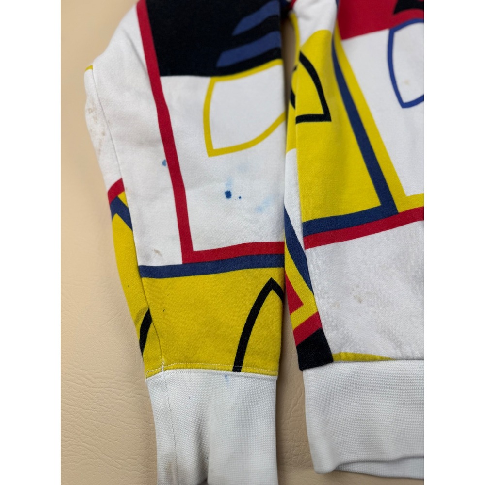 Streetwear Graphic Hoodie Cotton Blend Colorblock Trefoil Med Adidas - Picture 4 of 11